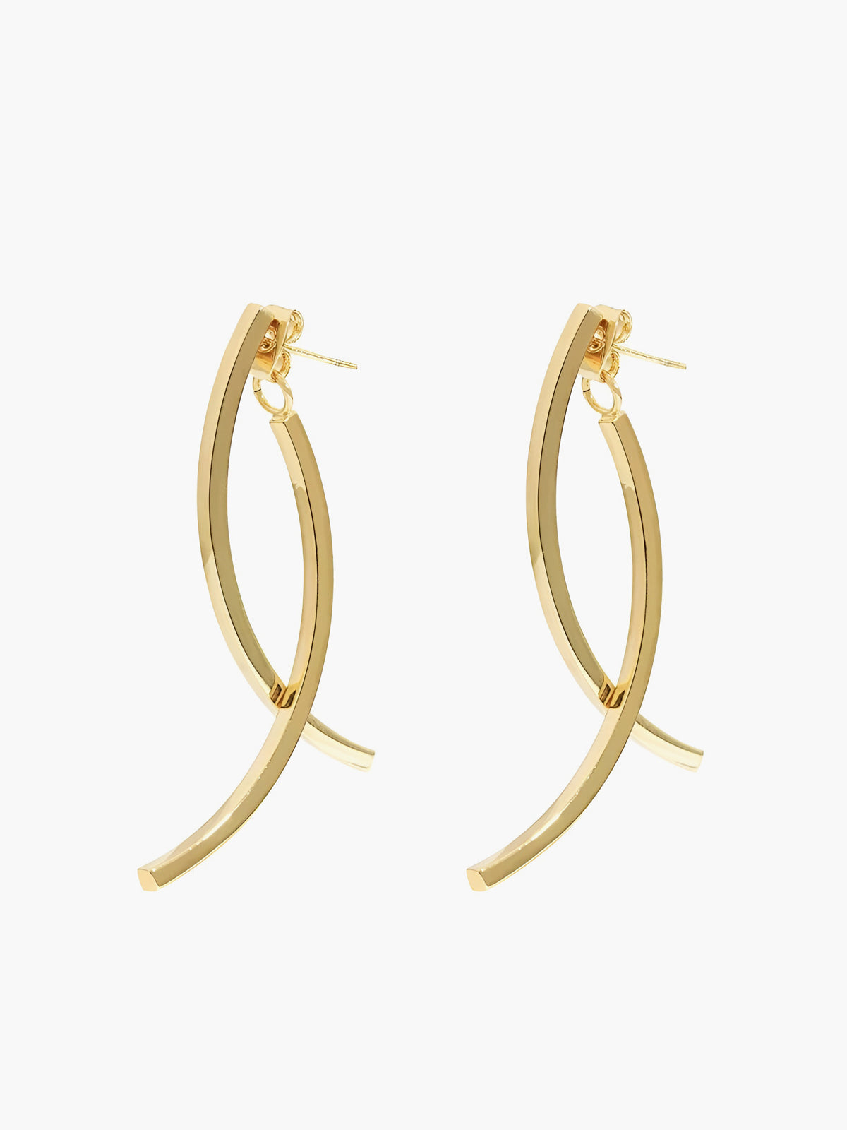 Lena | Geometrische Stud-Pendant-Ohrringe