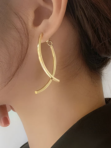 Lena | Geometrische Stud-Pendant-Ohrringe