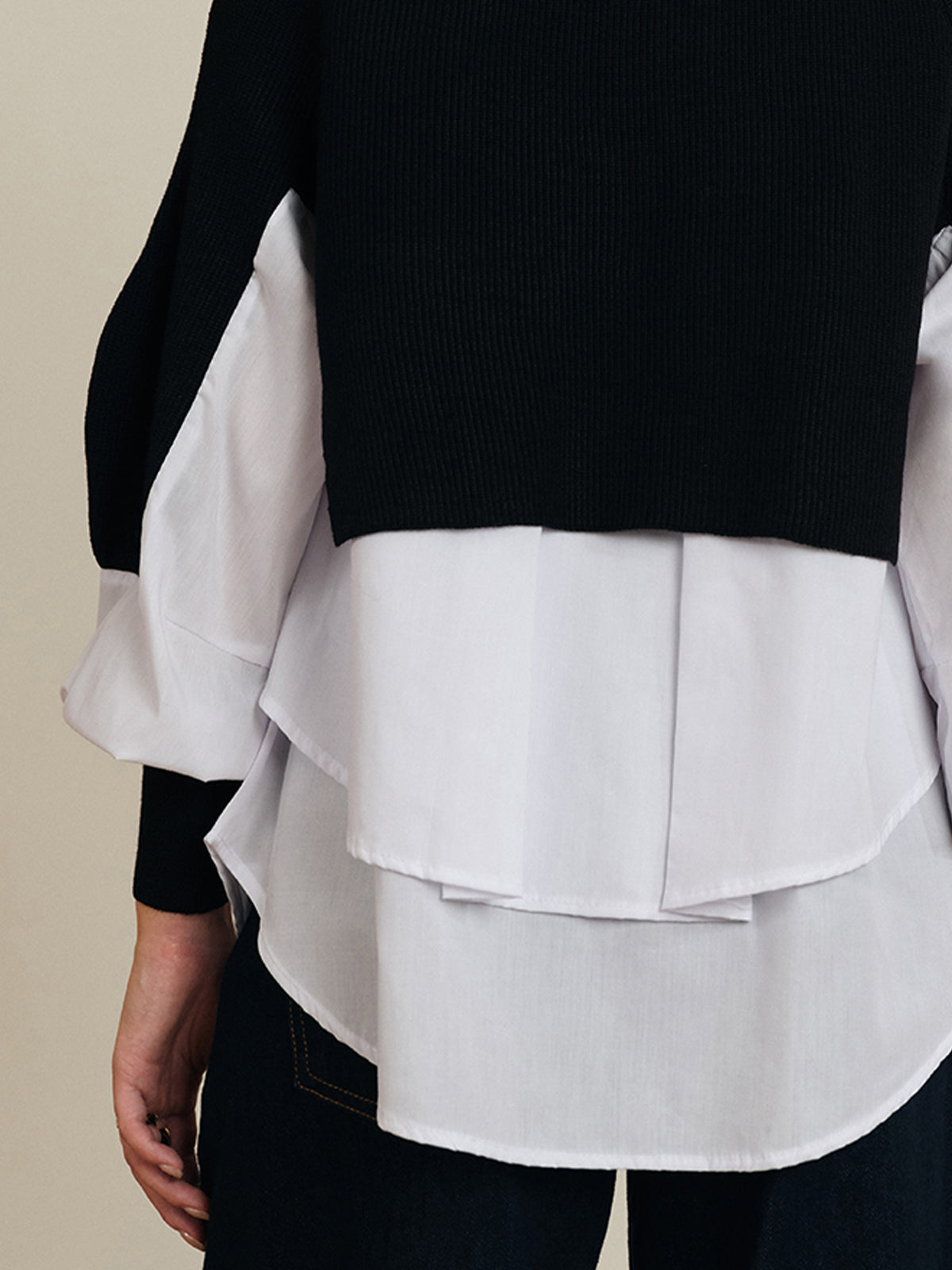 Lisa | Zweifarbiges Stricktop