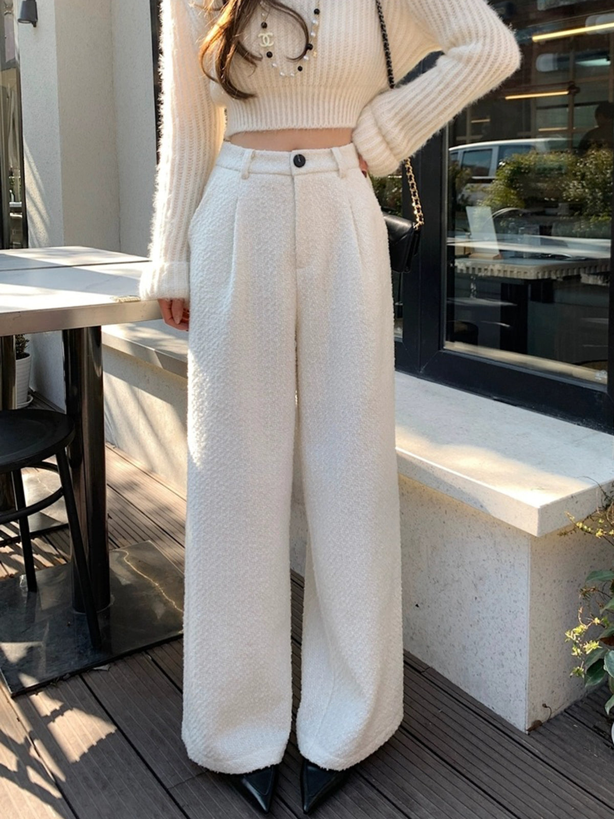 Maxine | Elegante Tweed-Hosen aus Wollmischung