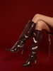 Anna | Elegante kniehohe Stiefel mit Quadratzehen
