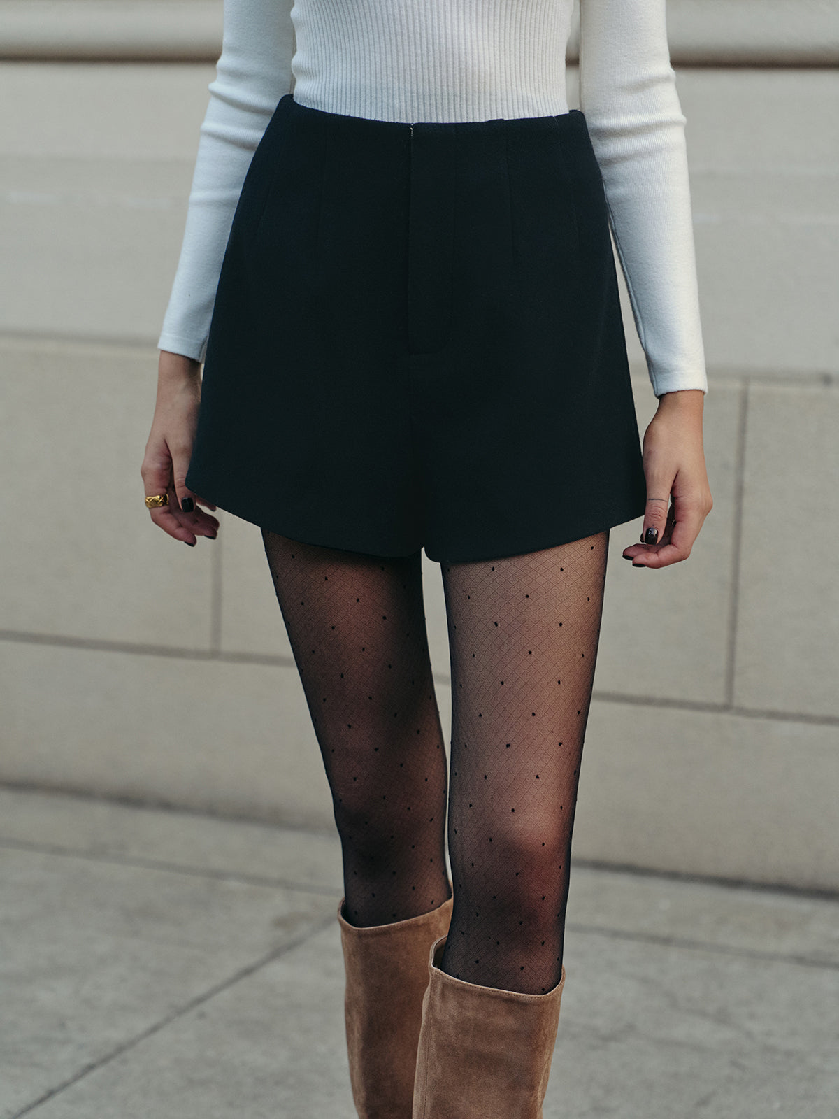 Leon | Vielseitige Tweed-Shorts