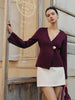 Anna | Eleganter V-Ausschnitt Knopf-Cardigan