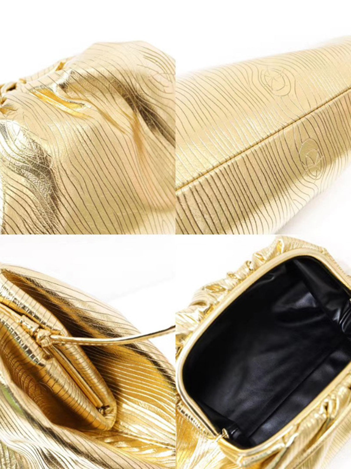 Clara | Elegante Goldene Wolken-Tasche
