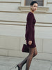 Anna | Minimales geripptes Pullover-Kleid