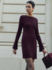 Anna | Minimales geripptes Pullover-Kleid