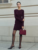 Anna | Minimales geripptes Pullover-Kleid