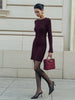 Anna | Minimales geripptes Pullover-Kleid