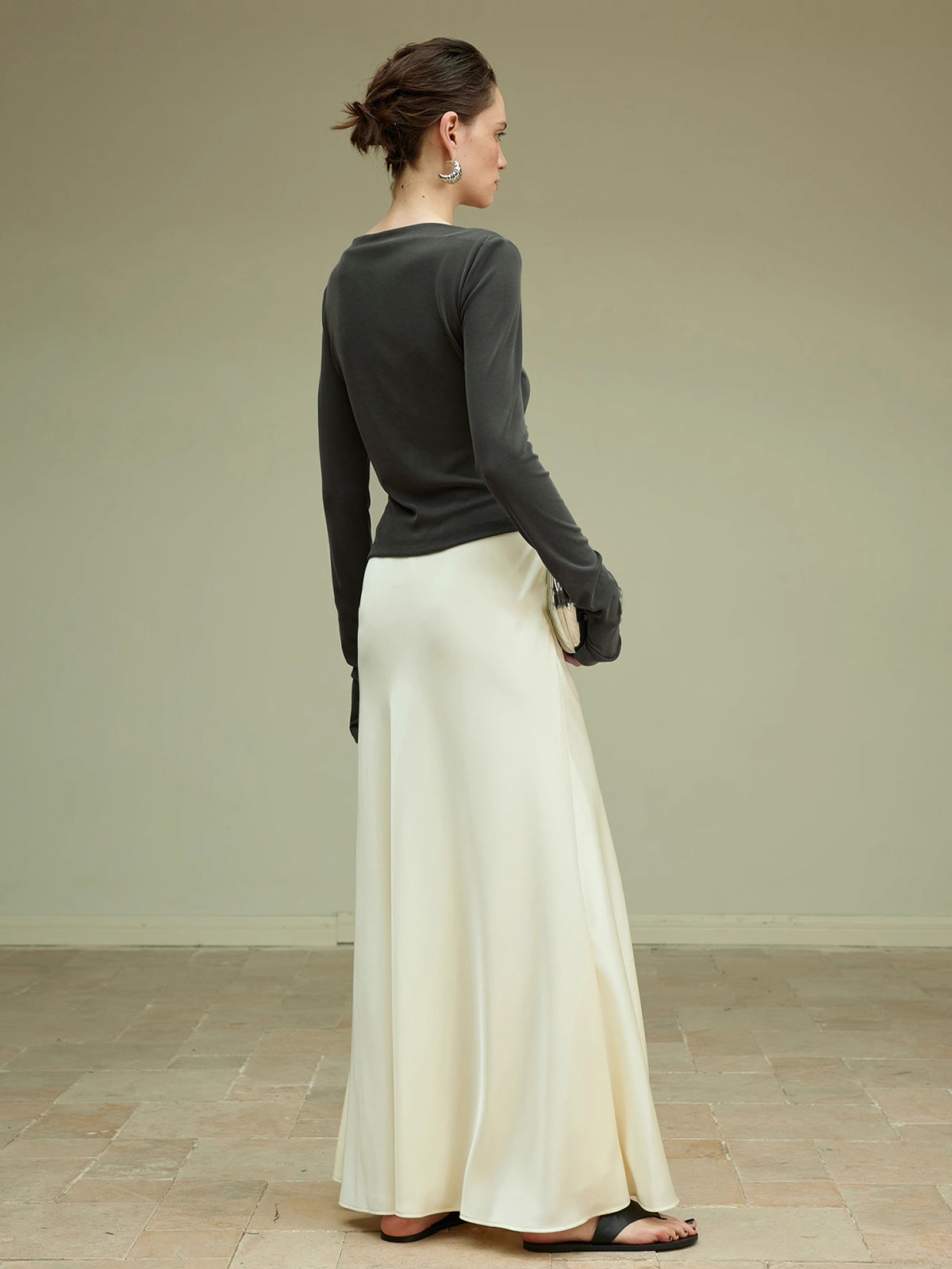 Carla | Asymmetrische Slim-Jersey-Bluse