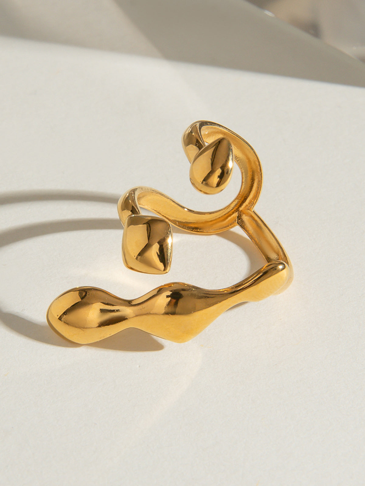 Adrian | Adaptable open ring made of titanium steel