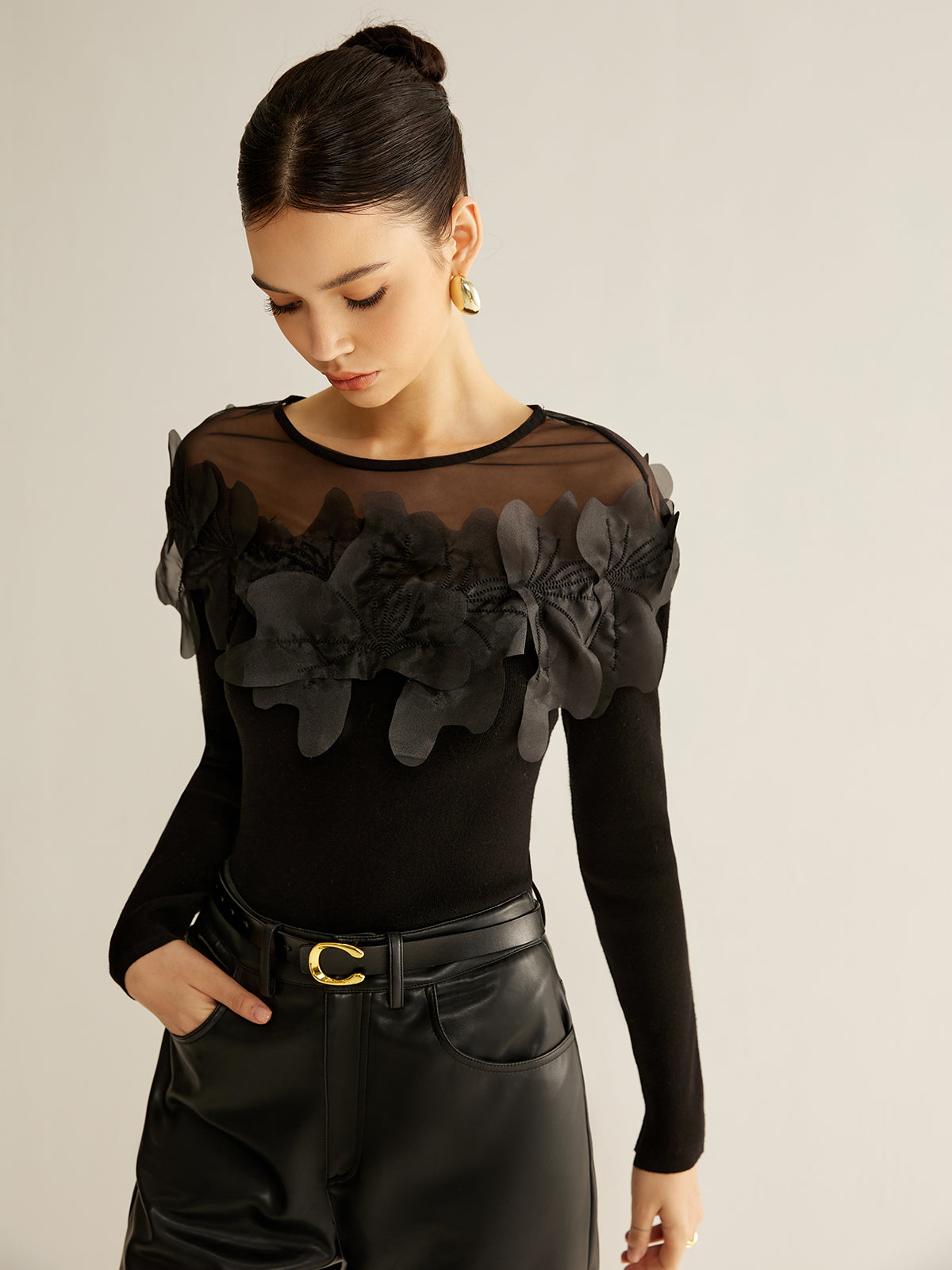 Clara | Romantische Bluse mit floralem Design