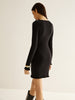 Elvira | Feinstrickkleid mit Cutouts und Rüschendetails