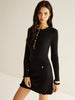 Elvira | Feinstrickkleid mit Cutouts und Rüschendetails