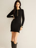 Elvira | Feinstrickkleid mit Cutouts und Rüschendetails