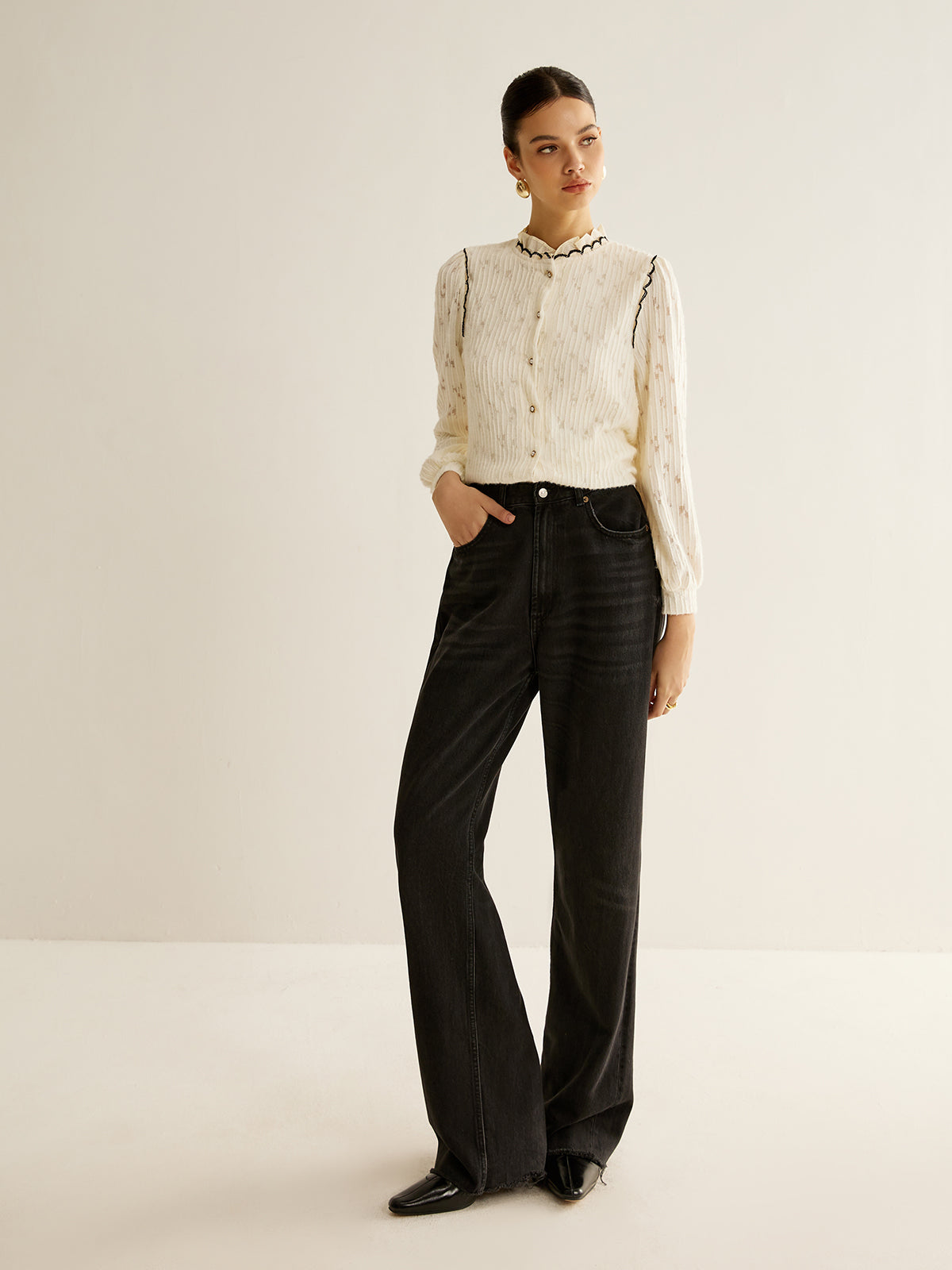 Leoni | Elegante Rüschenbluse