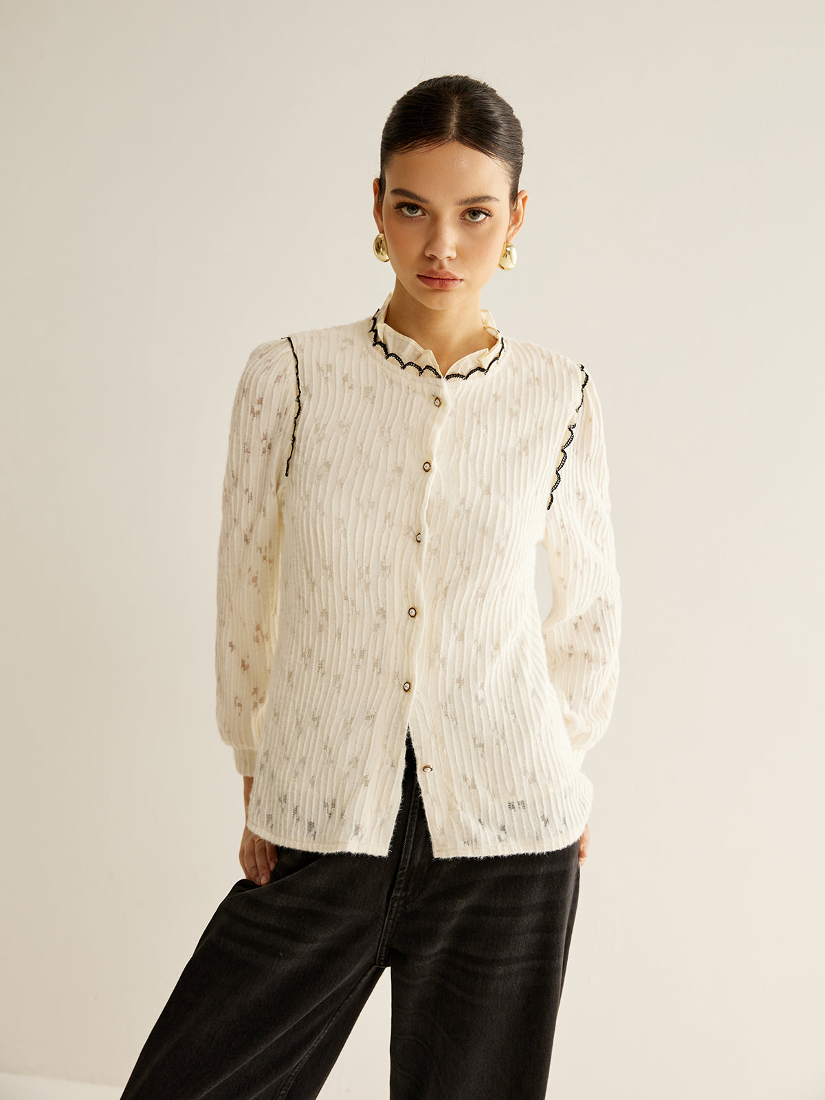 Leoni | Elegante Rüschenbluse