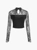 Alessia | Korsagenbluse mit Cutout-Spitzenpaneelen