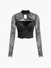 Alessia | Korsagenbluse mit Cutout-Spitzenpaneelen