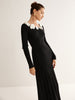 Clara | Elegantes Strickkleid mit floralem Dekor
