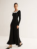 Clara | Elegantes Strickkleid mit floralem Dekor