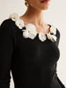 Clara | Elegantes Strickkleid mit floralem Dekor