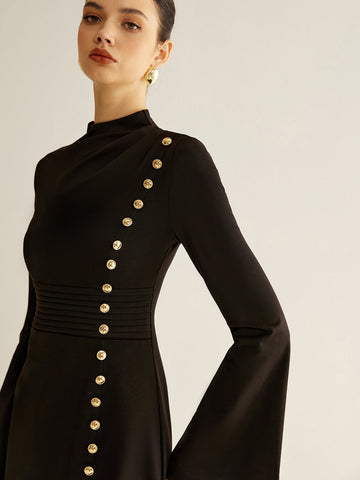 Clara | Elegantes Stehkragen-Kleid