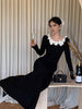 Clara | Elegantes Strickkleid mit floralem Dekor