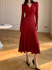 Clara | Elegantes V-Ausschnitt-Plisseekleid