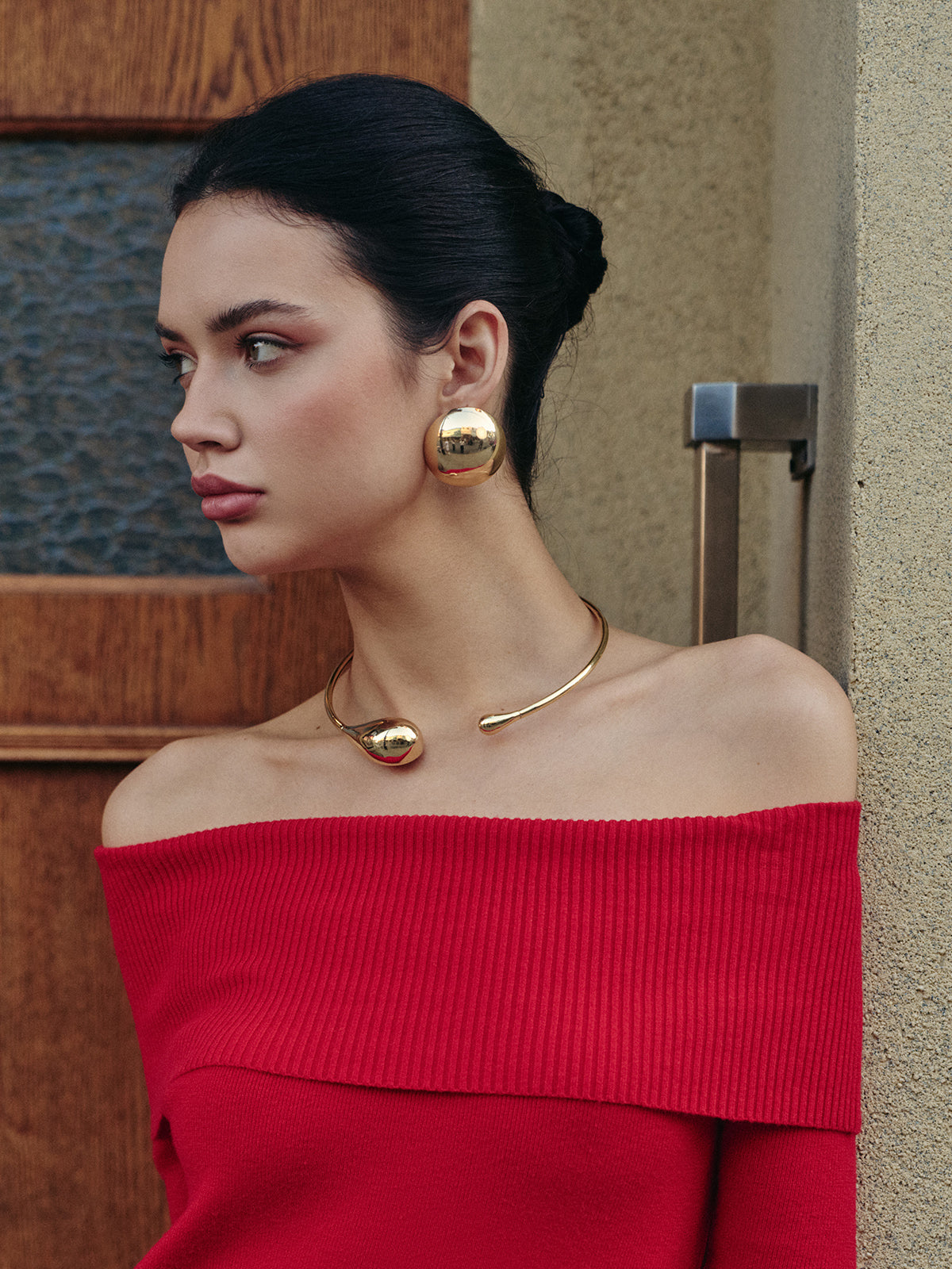 Sophie | Glänzende Halbkugel-Ohrstecker