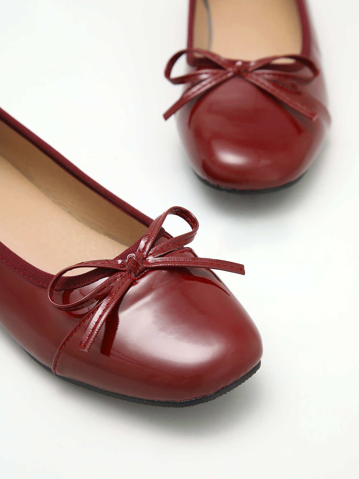 Lena | Elegante Ballett Mary Jane Flats mit Schleifen-Dekor