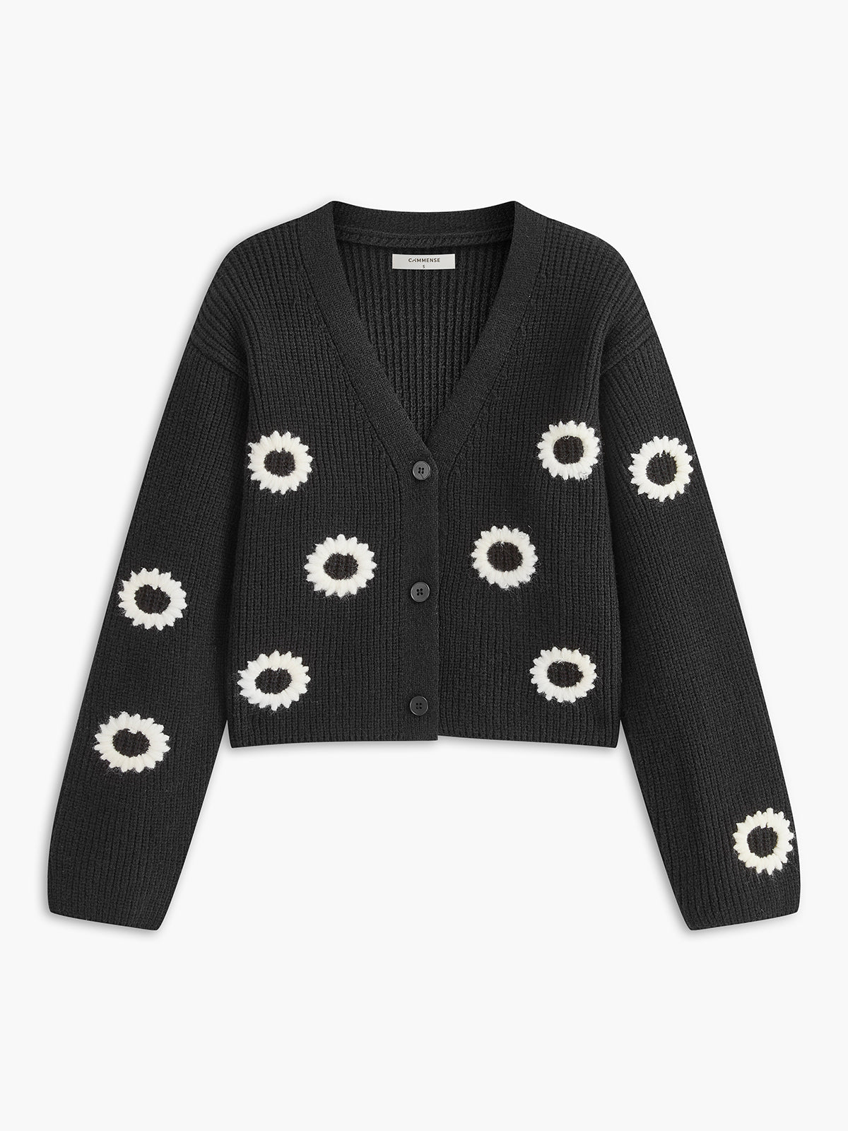 Maximilian | Stylischer Knopf-Short-Cardigan mit Kontrastbesatz