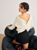 Lena | Schlichtes Stricktop mit Knoten-Design