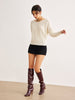 Lena | Schlichtes Stricktop mit Knoten-Design