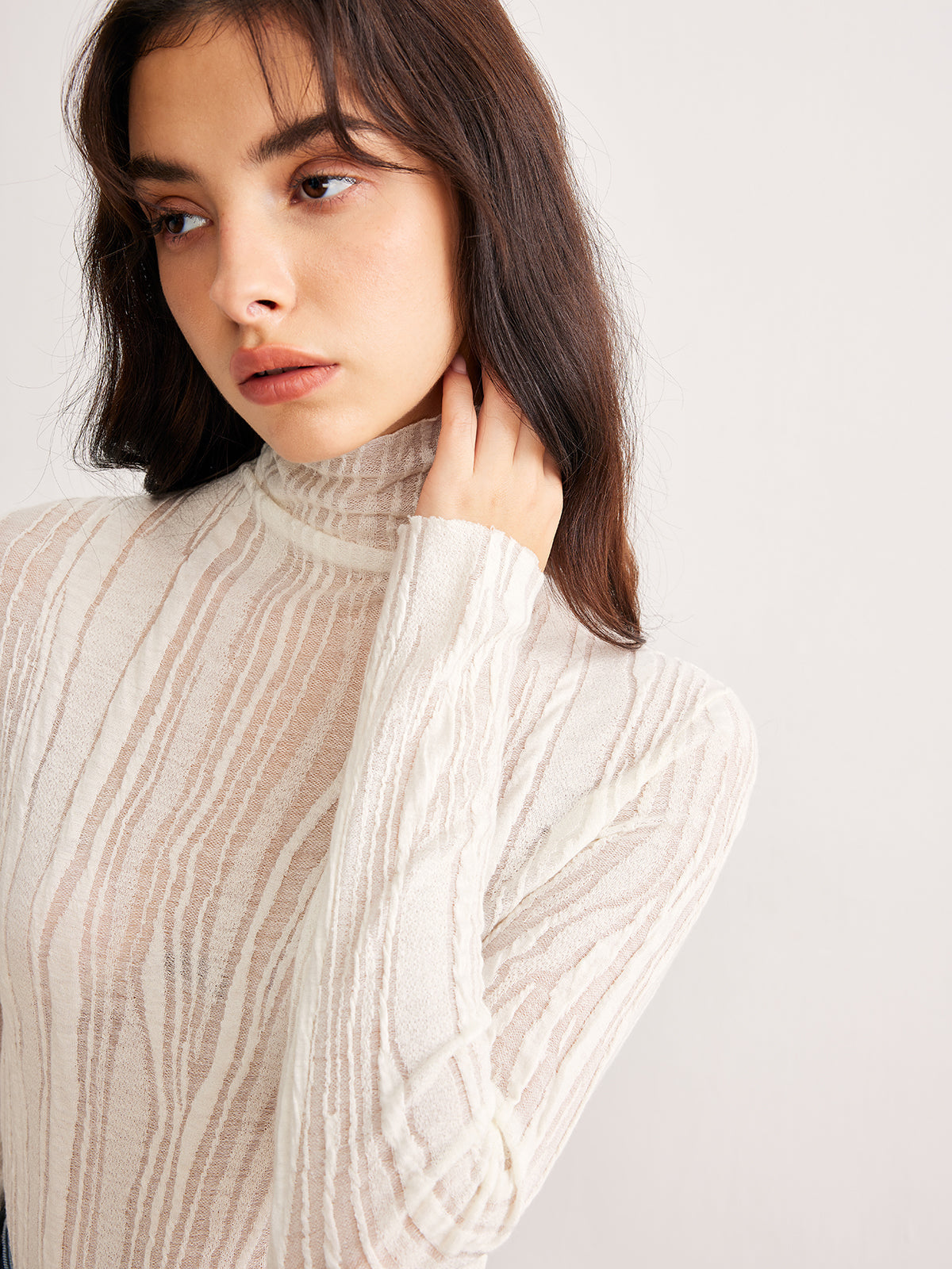 Romy | Elegante Rollkragenbluse