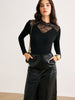 Sarah | Elegantes Stricktop mit Spitzenakzenten