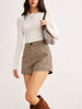 Clara | Houndstooth Button Shorts