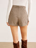 Clara | Houndstooth Button Shorts