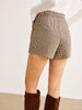 Clara | Houndstooth Button Shorts