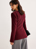 Cordula | Elegante Corduroy Bluse mit Rundkragen und Knöpfen