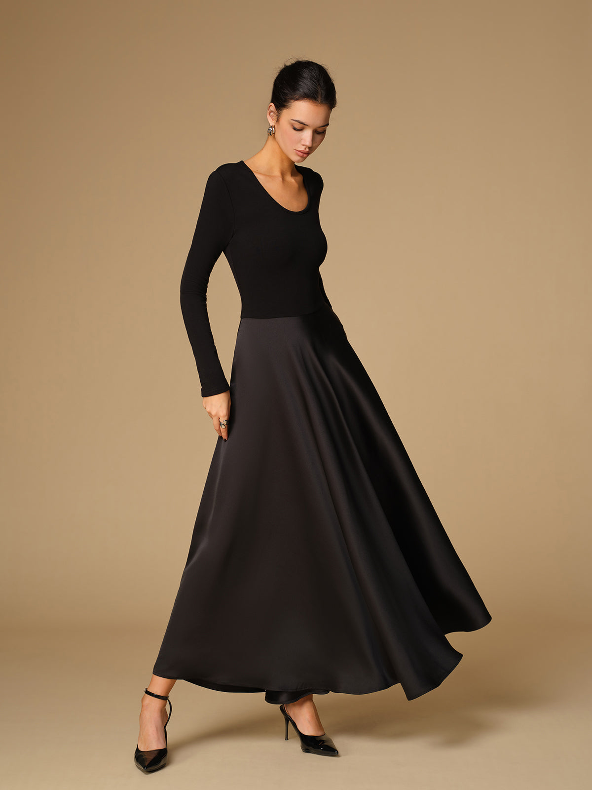 Sophia | Elegantes Maxikleid aus Satin
