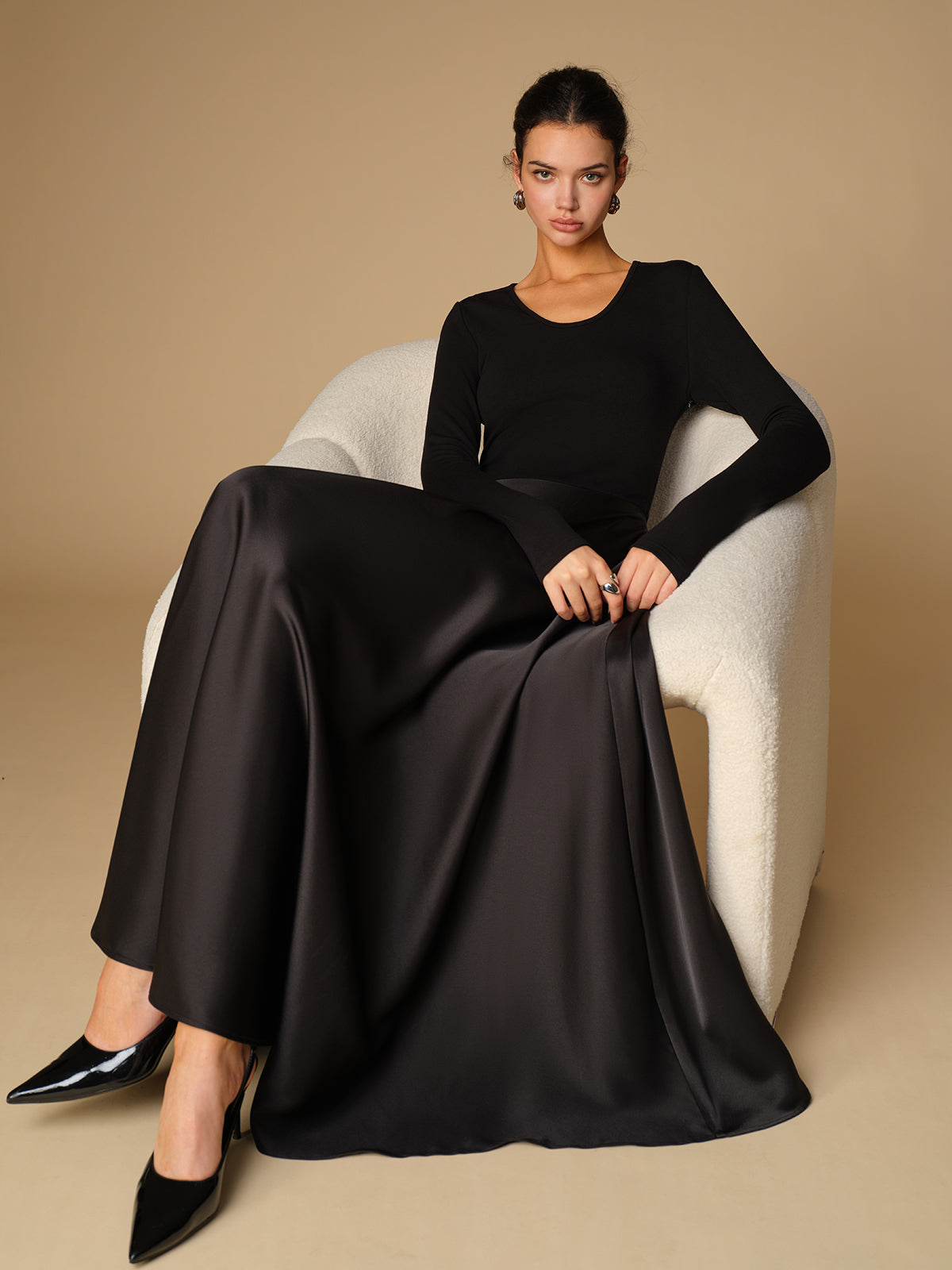 Sophia | Elegantes Maxikleid aus Satin