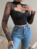 Alessia | Korsagenbluse mit Cutout-Spitzenpaneelen