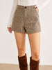 Clara | Houndstooth Button Shorts