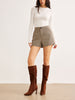 Clara | Houndstooth Button Shorts