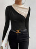 Lara | Stilvolles Farbblock Langarm-T-Shirt