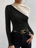 Lara | Stilvolles Farbblock Langarm-T-Shirt