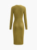 Mira | Elegantes geripptes Midi-Kleid