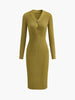 Mira | Elegantes geripptes Midi-Kleid