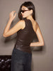 Lara | Asymmetrisches Tank-Top aus PU-Leder