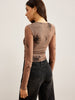 Tanja | Tie-Dye Floral Mesh T-Shirt